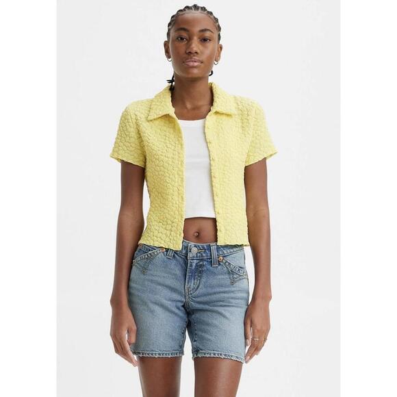 Levi's Tops - Levi's Yellow Cloud Button Up Top, Women's Small, NWOT
